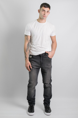 Jean Hombre Bross Pantalón Regular Fit Elastizado Localizado