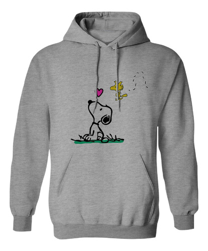 Sudadera Con Gorro Snoopy Mirada Arriba Corazon Amigo Woods