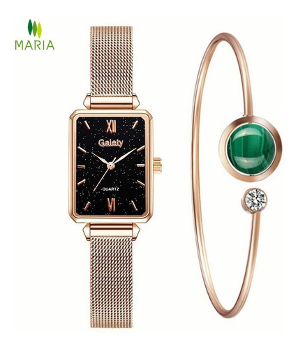 Imagen 3 de 10 de Reloj Para Damas Elegante Mujeres+hermosa De Moda Brazalete