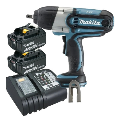 Imagem 1 de 5 de Chave De Impacto Dtw450 Makita + 2 Baterias 3ah + Carregador