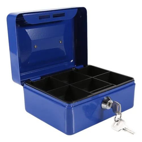 Alcanc a De Metal Con Llave Mini Caja Fuerte Guardar Dinero