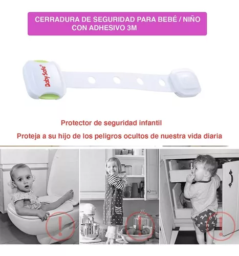 Seguro De Puertas Regulable Para Bebes Y Niños Rosado