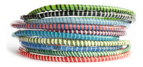 10 Pulseras De Flip Flop Recicladas, Varios Colores, Hechas 