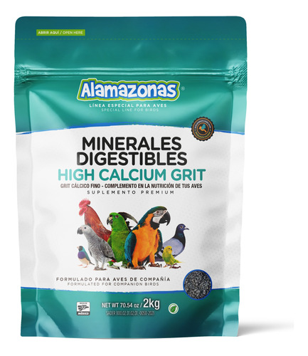 Minerales Digestibles High Calcium Grit Calcio 2kg Aves