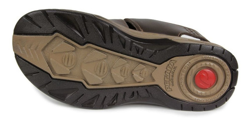 Imagem 6 de 6 de Sandalia Masculina Pegada 132202 Em Couro - Cravo