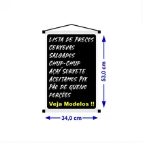 Comprar Banner Pronto Reutilizável Lousa, Placa Preço Comércio Faixa