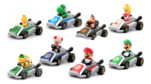  Figuras Super Mario Kart Set 8 Figuras A Fricción Calidad