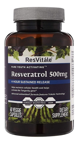 Resveratrol Resvitle 90 Capsulas - Unidad a $5843
