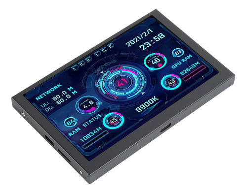 Rengu Mini Itx Pc Case Moniror Cpu Data Monitor Selectable