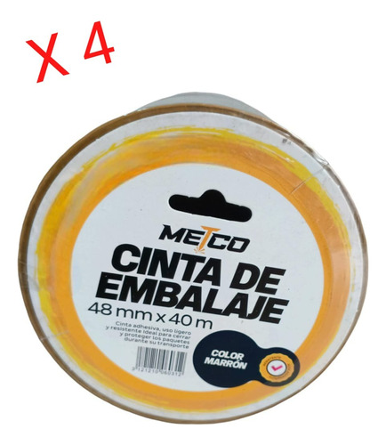 Cinta De Embalaje  Marron  48mm X 40m  (pack De 4)