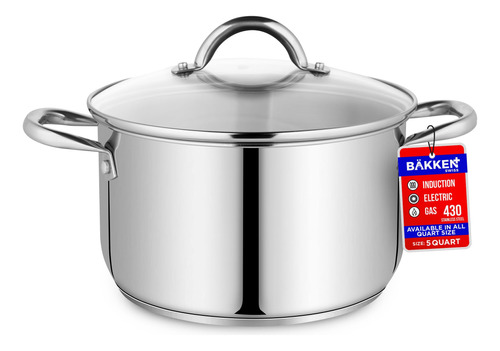 Bakken-swiss Deluxe - Olla De Acero Inoxidable De 5 Cuartos 