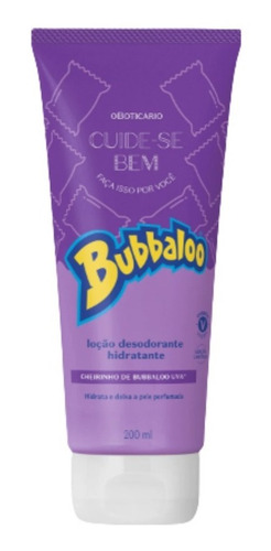 O Boticario Cuide-se Bem Bubbaloo Loção Hidra Uva 200ml