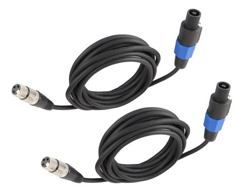 Hbu Paquete De 2 Cables Speakon A Xlr De 10 Pies, Conector .