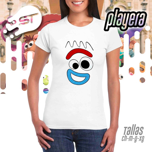 Playeras Alusivas De Toy Story Forky-001