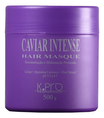 Kpro Caviar Intense Máscara Hidratante E Reconstrutora 500g