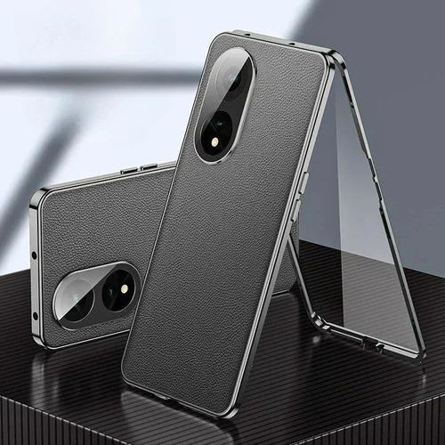 Funda De Piel Para Oppo Find X8 Pro A78 A79 A80 A98 A3 Pro 5g Lock Hebilla Funda De Lente De Vidrio Templado De Doble Cara
