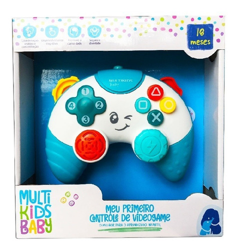 Meu Primeiro Controle De Video Game Azul Multikids Baby