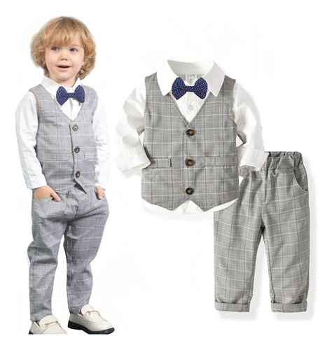 Chaleco Para Bebés Y Niños Pequeños, Camisa Blanca Y Chaleco