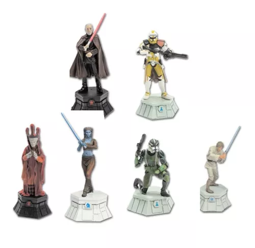 Kit Com 3 Star Wars Boneco Xadrez Figura Oficial Metal