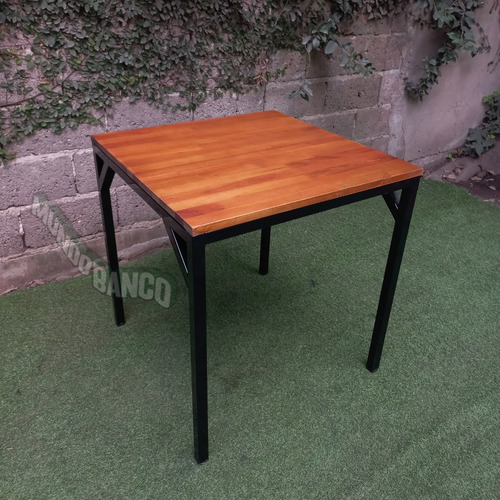 Mesa Para Bar Estilo Industrial Hierro Y Madera