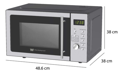 Horno De Microondas White Westinghouse 0.9 Pies Cúbicos, Terminado Color Negro Con Marco De Acero Inoxidable, Función De Descongelado, Panel Digital Con Programas De Cocción, Modelo Wwcmv092533wecr