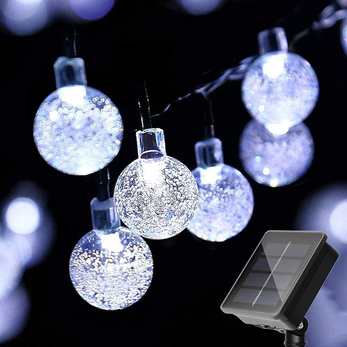 L Lampop 20 Led Crystal Globe Solar String Light Luces Exter