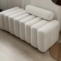 Comprar Puff Sillon Canelon Boucle O Pana Pie De Cama