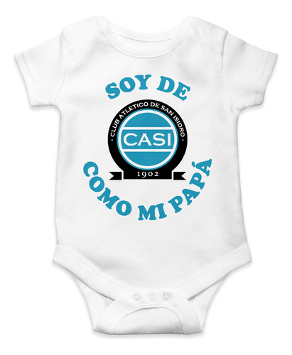Body Para Bebé Club Atletico San Isidro Como Mi Papá Algodon