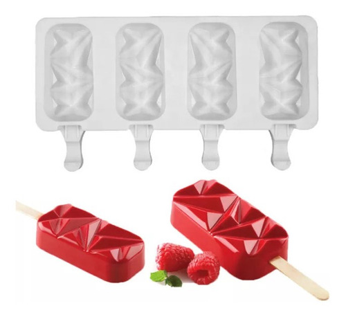 Imagen 4 de 4 de Molde De Silicona Para Paletas De Helados