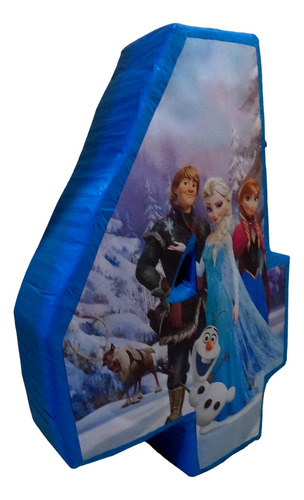 Fiesta Decoracion Piñata Numero 4 Ana Olaf Frozen 1 Metro