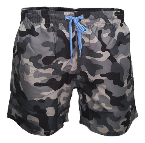 Topper Short Hombre - Baño Slim Gris Camo