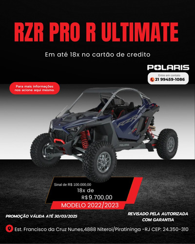 Polaris Seminovo Rzr Pro R - Com 1.030km Rodado