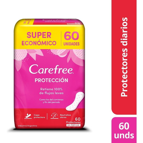 Protectores Diarios Carefree Protección Original X 60 Un