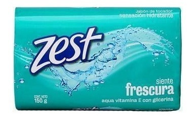 Caja Jabón De Tocador Zest Aqua De 150 Grs Con 72 Piezas