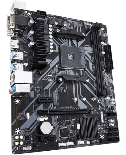 Motherboard Gigabyte B450m S2h V2 Amd Am4 Ssd M.2 Ddr4 * Color Negro