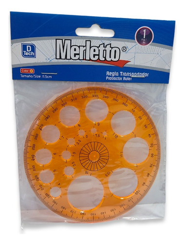 Transportador 360° Plantillas De Circulo Merletto Set 12 Und