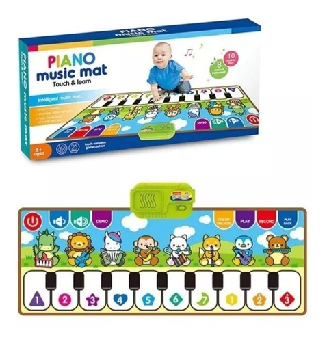 Tapete Gateo Piano Musical Juguete Didáctico Para Bebes