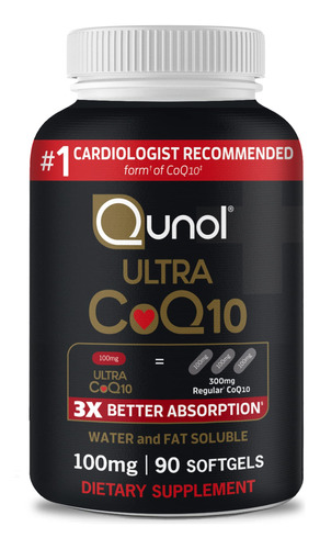 Qunol Coq10 100mg Softgels Ultra 3x Mejor Absorcion Coenzima