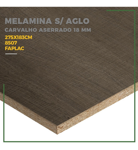 Placa Madera Aglomerado 18 Mm 275 X 183 Mm Carvalho Aserrado