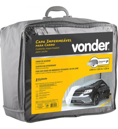 Capa Impermeável Para Carro Tamanho P Vonder