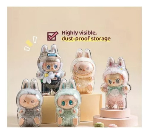 W Cuna Para Muñecas Labubu Macarons 6pcs Protectora