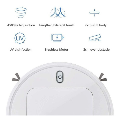 Imagen 2 de 7 de Robot Limpiador Blanco Vaporizador Remax Para Hogar Oficina