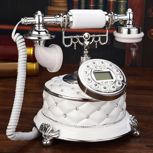 Teléfono Fijo Retro, Teléfono De Escritorio Clásico Con