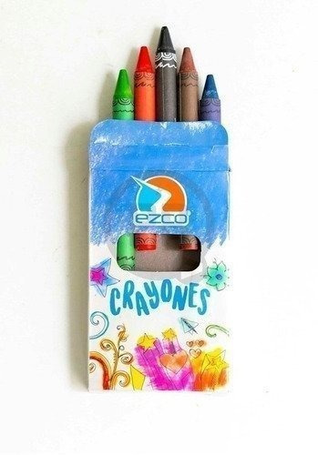 Crayones De Cera X6 Colores Ezco X2 Unidades 172301