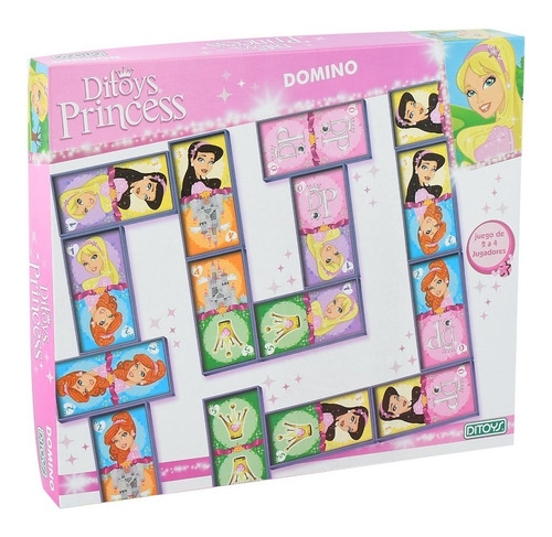 Juego De Mesa Domino Princesas-habilidad-distribuidor Ditoys