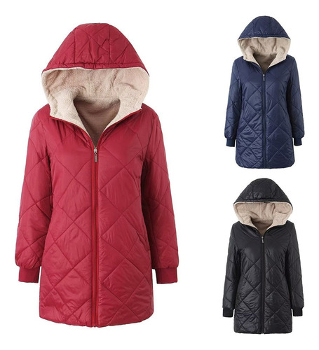 Parka Térmica Impermeable De Invierno Para Mujer Con Capucha