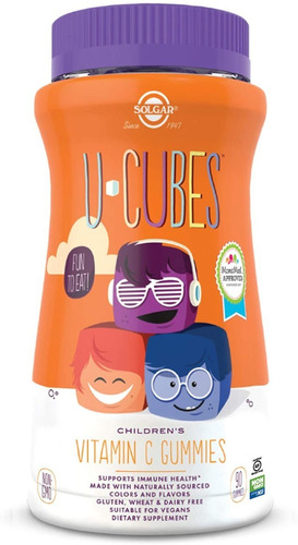 Vitamina C Para Niños U-cubes Solgar 90 Gomitas Sabor Neutro