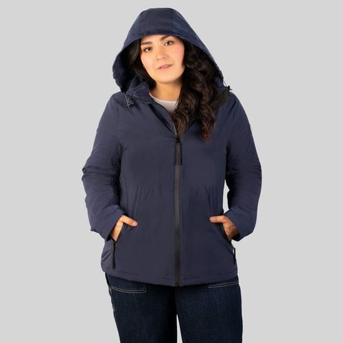 Chamarra Mujer Rompevientos Gorro Tallas Extra Greenlander