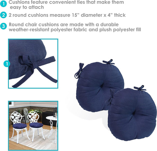 Cojines De Asiento Exteriores 15 - Azul