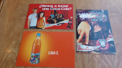 3 Postales Coca Cola (2) Y Fanta. Precio Por Todas